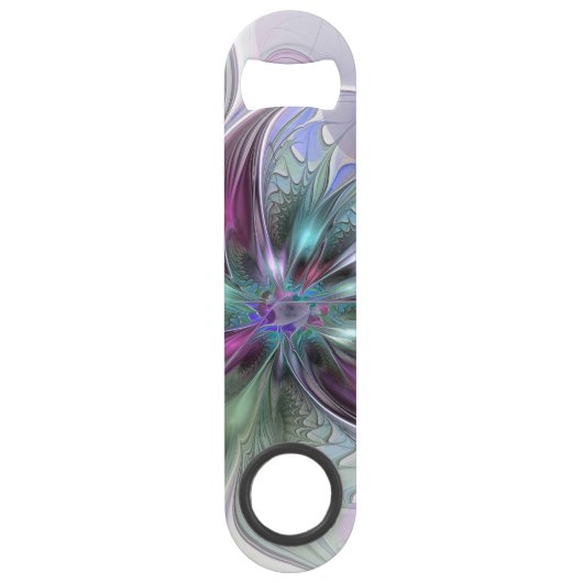 Fantaisie Abstraite Moderne Fleur Fractale Colorée (Devant)