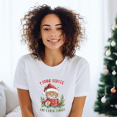 Fantaisie Café Noël T-shirt Chat
