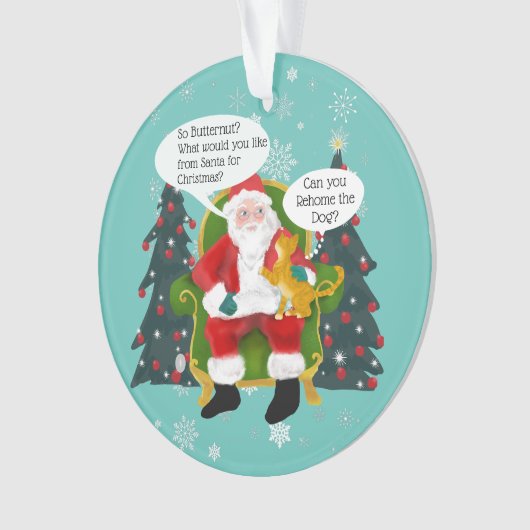 Fantaisie Chat Jaune Visite Père Noël Custom Chris (devant)