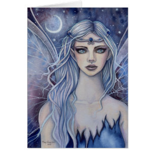 Fantaisie de fée de saphir Art aquarelle