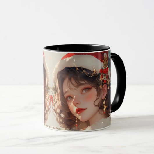 Fantaisie de Noël : Mug Deux Tons pour Romance des (Devant droit)