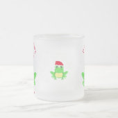 Fantaisie de Noël Santa Hat Novelty Frosted Mug (Centre)