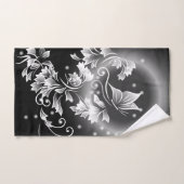 Fantaisie de papillon noir et blanc (Serviette à main)