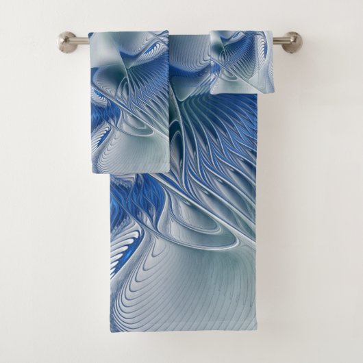 Fantaisie dynamique Abstrait Tons bleus Art fracta (En situation)