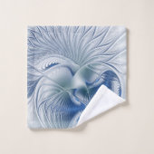 Fantaisie dynamique Abstrait Tons bleus Art fracta (Gant de toilette)