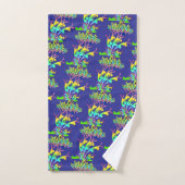 Fantaisie Floral Bleu (Serviette à main)