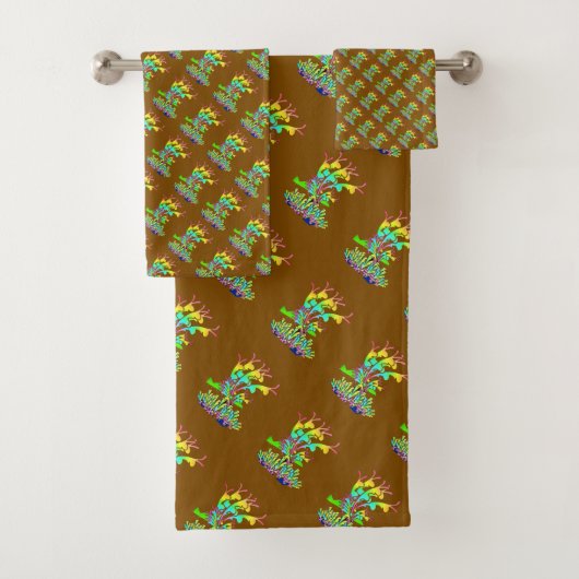 Fantaisie Floral Marron (En situation)