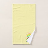 Fantaisie Florale Jaune Pâle (Serviette à main)
