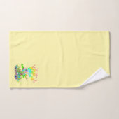 Fantaisie Florale Jaune Pâle (Serviette à main)