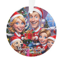 Fantaisie, mignonne, moderne Photo de famille Noël