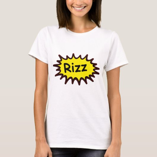 Fantaisie T-shirt blanc féminin "Rizz" - Humour Ge (Devant)