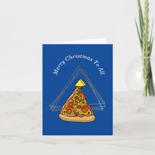 Fantaisie tranche de Pizza carte de Noël (Devant)