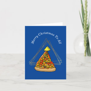 Fantaisie tranche de Pizza carte de Noël