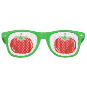 Fantaisie verte et rouge tomate teintes lunettes d (Devant)
