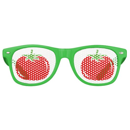 Fantaisie verte et rouge tomate teintes lunettes d (Devant)