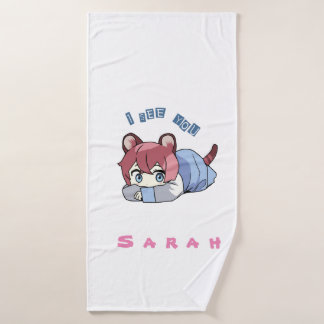 Fantart Anime leuke meid Bad Handdoek