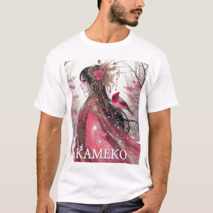 Fantasie Anime Manga Meisje Kameko Tshirt Custom