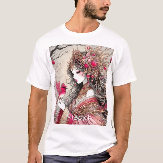 Fantasie Anime Manga Meisje Mizuki Tshirt Custom (Voorkant)