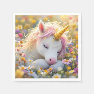 Fantasie Baby Eenhoorn Bloemen Servet