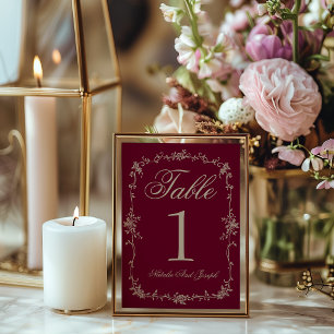 Fantasie Bloemrijke Bourgondië Beige Trouwtafel Nu Kaart