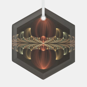 Fantasie Bouw Glanzende Abstracte Fractal Art Glas Ornament
