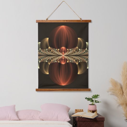Fantasie Bouw Glanzende Abstracte Fractal Art Hangend Wandkleed (Slaapkamer)