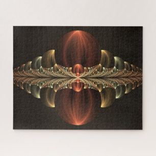 Fantasie Bouw Glanzende Abstracte Fractal Art Legpuzzel