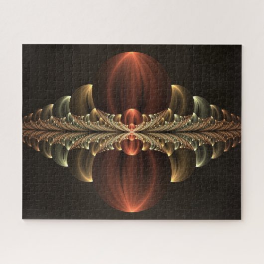 Fantasie Bouw Glanzende Abstracte Fractal Art Legpuzzel (Horizontaal)