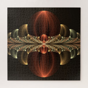 Fantasie Bouw Glanzende Abstracte Fractal Art Legpuzzel