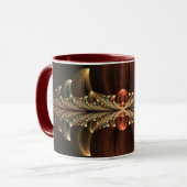 Fantasie Bouw Glanzende Abstracte Fractal Art Mok (Voorkant links)