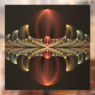 Fantasie Bouw Glanzende Abstracte Fractal Art Raamsticker