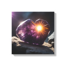 Fantasie Cacoxeniet Amethist Crystal Canvas Print