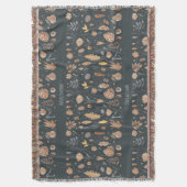 Fantasie-geïnspireerde botanische elementen deken (Voorkant Verticaal)