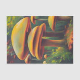 Fantasie Gele Paddenstoelen decoupage Tissuepapier