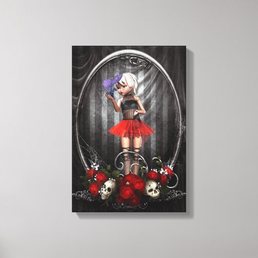 fantasie gothic pop meisje canvas kunst (Voorkant)