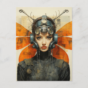 Fantasie Insecte Vrouw Briefkaart