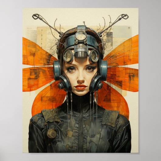 Fantasie Insecte Vrouw Poster (Voorkant)