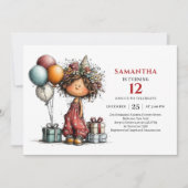 Fantasie Invitation d'anniversaire pour une Petite (Devant)