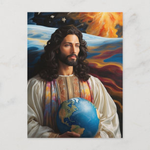 *~* Fantasie Jezus AP50 Universum Aarde Briefkaart