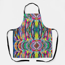 Fantasie kleurenpalet art print schort