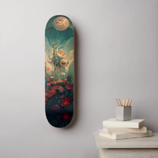 Fantasie kosmische robot art skateboard