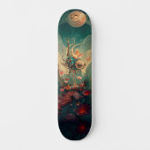 Fantasie kosmische robot art skateboard (Voorkant)