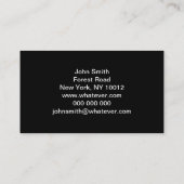 Fantasie kunst schedel en vlammen visitekaartje (Achterkant)