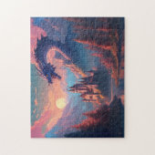 Fantasie Landschap Kasteel Dragon Legpuzzel (Verticaal)