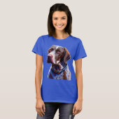 Fantasie Leuke Duitse kortharige pointer T-shirt (Voorkant volledig)