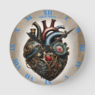Fantasie Leuke Steampunk Open Hart Ronde Klok