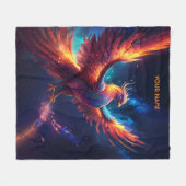 Fantasie Leuke Vivid Rising Phoenix Fleece Deken (Voorkant (Horizontaal))