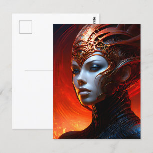 Fantasie magische kunst vrouw briefkaart