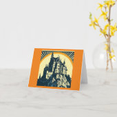 Fantasie middeleeuws kasteel - houtsnede 3 kaart (Gele Bloem)