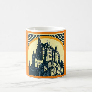 Fantasie middeleeuws kasteel - houtsnede 3 koffiemok